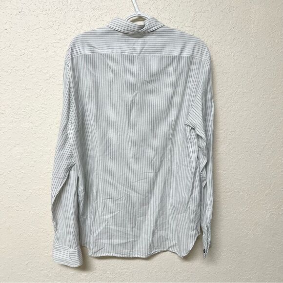 John Varvatos Button Up Shirt Mens Size L Striped Cotton Business Casual - Picture 5 of 7